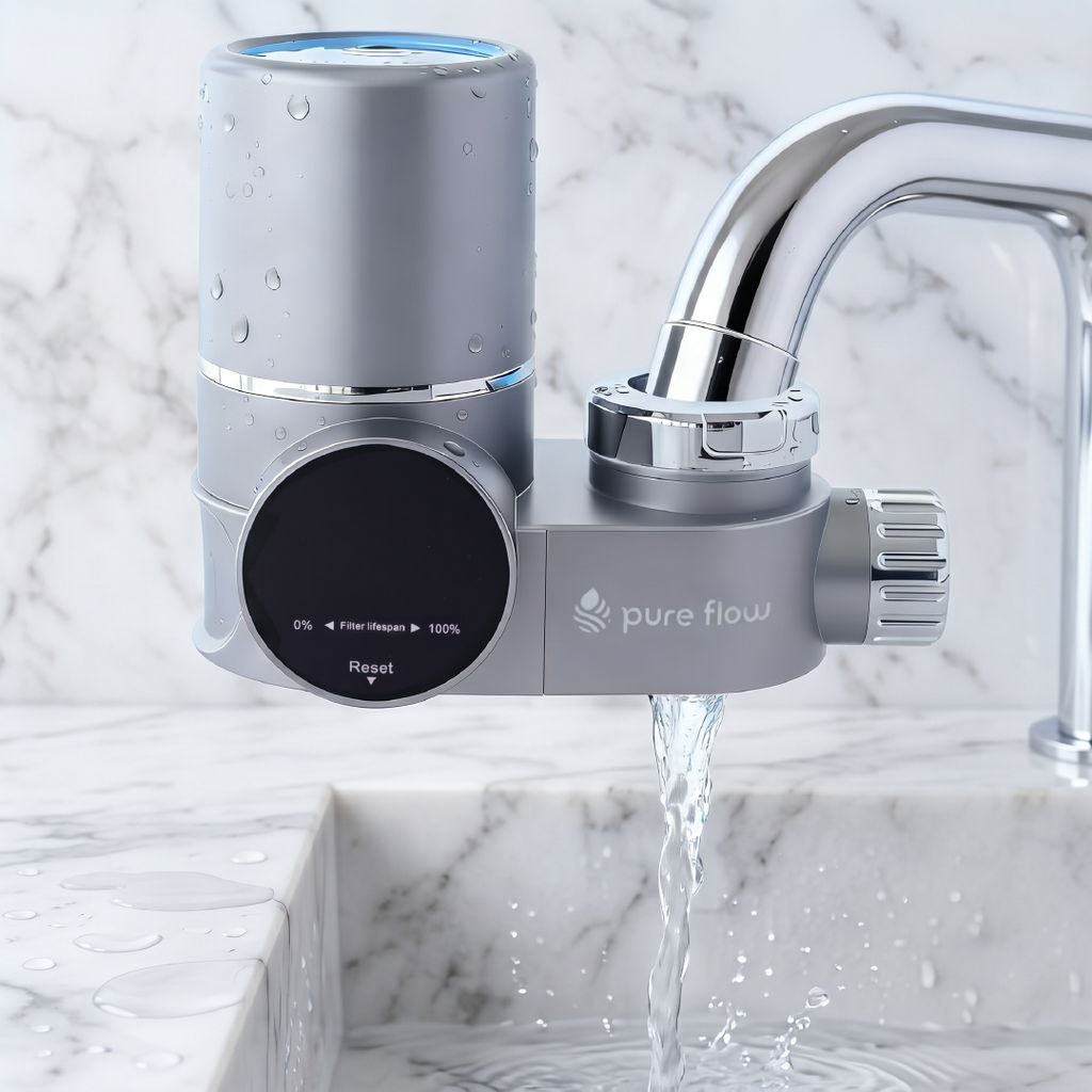 Pure Flow™ Hahnaufsatz-Wasserfilter — 5-Stufen-Filtersystem