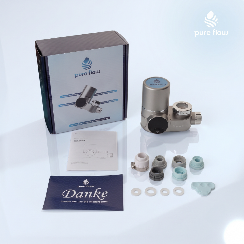 Pure Flow™ Hahnaufsatz-Wasserfilter — 5-Stufen-Filtersystem